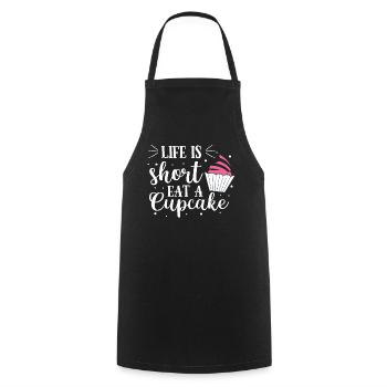 Cupcake Muffin Baking Gift - Cooking Apron - black - Front - AI Model Male 185 dark (185cm)