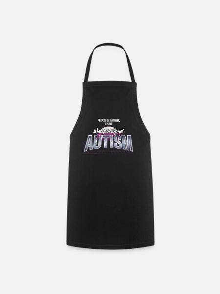 Autisme - Tablier de cuisine - noir