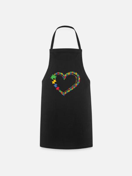 Autisme - Tablier de cuisine - noir