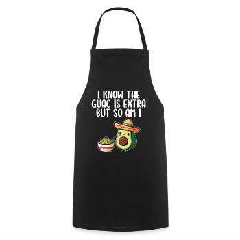 Avocado Guacamole Vegan Gift - Cooking Apron - black - Front - AI Model Male 185 dark (185cm)