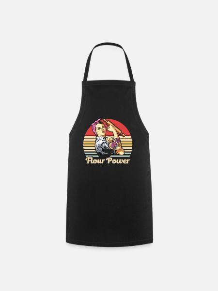 Bäcker Bäckerein Backwaren Backen Geschenk - Kochschürze - Schwarz