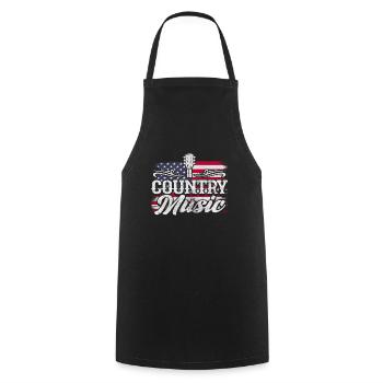 Country - Cooking Apron - black - Front - AI Model Male 185 dark (185cm)