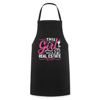 Real Estate Agent Real Estate Agent Gift - Cooking Apron - black - Front - AI Model Male 185 dark (185cm)