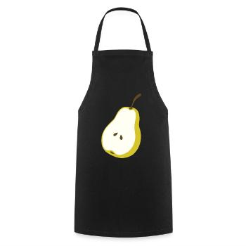Pear Vegan Fruit - Cooking Apron - black - Front - AI Model Male 185 dark (185cm)
