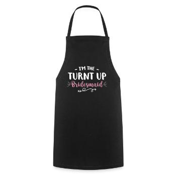 Hen bachelorette party bride - Cooking Apron - black - Front - AI Model Male 185 dark (185cm)