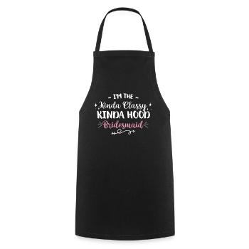 Hen bachelorette party bride - Cooking Apron - black - Front - AI Model Male 185 dark (185cm)