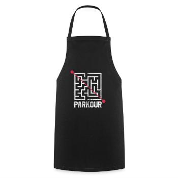 Parkour - Tablier de cuisine - noir - Devant - AI Model Male 185 dark (185cm)