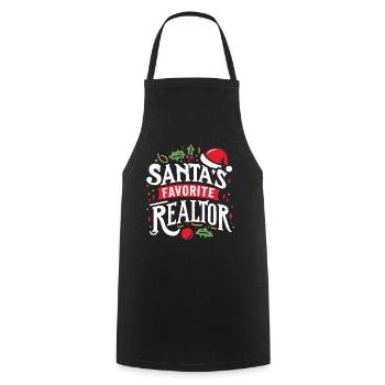 Real Estate Agent Real Estate Agent Gift - Cooking Apron - black - Front - AI Model Male 185 dark (185cm)