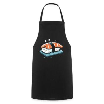 Sushi - Kochschürze - Schwarz - Vorne - AI Model Male 185 dark (185cm)