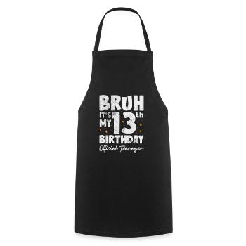 Adolescent - Tablier de cuisine - noir - Devant - AI Model Male 185 dark (185cm)