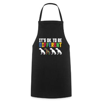 Autism - Cooking Apron - black - Front - AI Model Male 185 dark (185cm)