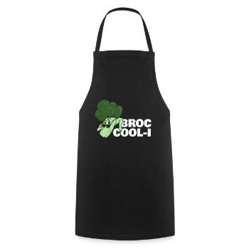 Broc Cool-I Brokkoli Gesundes Gemüse - Kochschürze - Schwarz - Vorne - AI Model Male 185 dark (185cm)