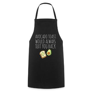 Avocado Guacamole Vegan Geschenk - Kochschürze - Schwarz - Vorne - AI Model Male 185 dark (185cm)