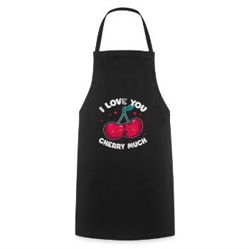 Cherry - Cooking Apron - black - Front - AI Model Male 185 dark (185cm)