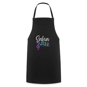 Salsa Dancing Cuba Dance Latino Dance Class Gift - Cooking Apron - black - Front - AI Model Male 185 dark (185cm)