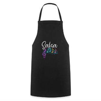 Salsa - Tablier de cuisine - noir - Devant - AI Model Male 185 dark (185cm)