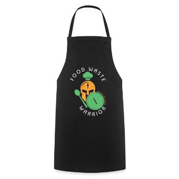 Food Waste Warrior Essen Verschwendung - Cooking Apron - black - Front - AI Model Male 185 dark (185cm)