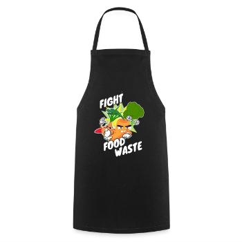 Fight Food Waste Essen Verschwendung - Cooking Apron - black - Front - AI Model Male 185 dark (185cm)