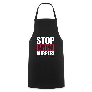 Burpees Fitness Burpee Krafttraining Geschenk - Kochschürze - Schwarz - Vorne - AI Model Male 185 dark (185cm)