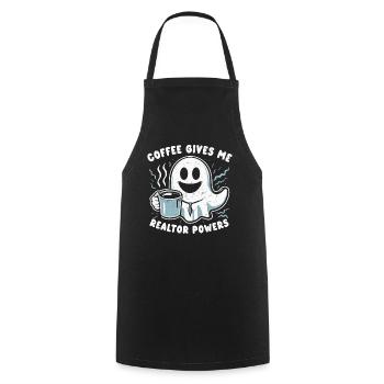 Realtor - Cooking Apron - black - Front - AI Model Male 185 dark (185cm)