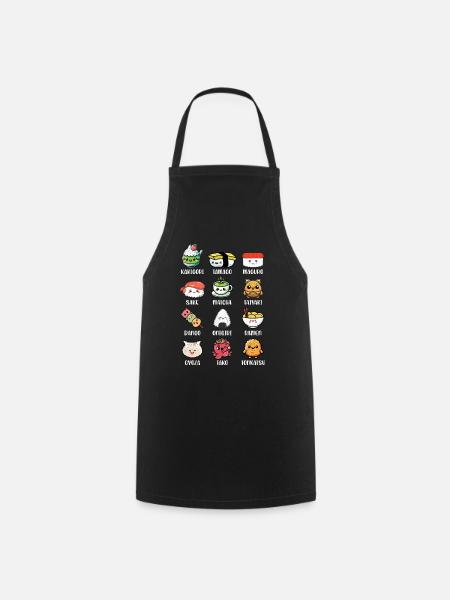 Sushi - Tablier de cuisine - noir