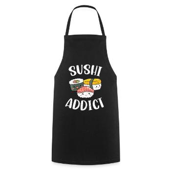 Sushi - Tablier de cuisine - noir - Devant - AI Model Male 185 dark (185cm)
