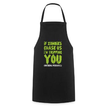 Zombie - Kochschürze - Schwarz - Vorne - AI Model Male 185 dark (185cm)