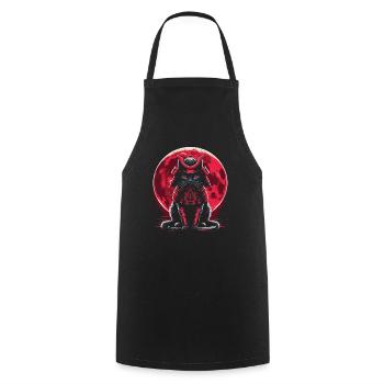 Samurai - Cooking Apron - black - Front - AI Model Male 185 dark (185cm)