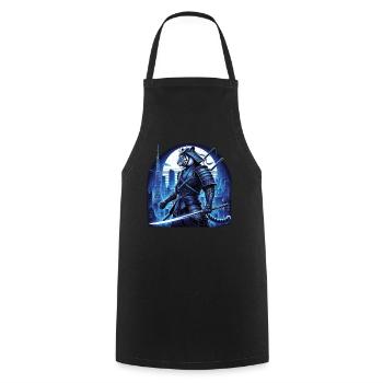 Samouraï - Tablier de cuisine - noir - Devant - AI Model Male 185 dark (185cm)