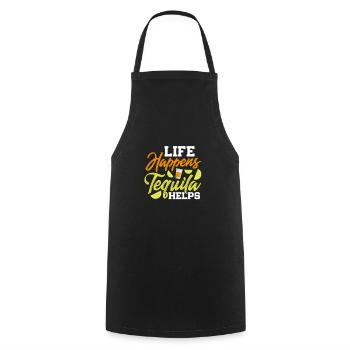Tequila Sunrise Booze Party Mexico Gift - Cooking Apron - black - Front - AI Model Male 185 dark (185cm)