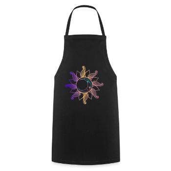 Lune dans l’univers spirituel du soleil - Tablier de cuisine - noir - Devant - AI Model Male 185 dark (185cm)