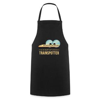 Certified Trainspotter Train Observation - Cooking Apron - black - Front - AI Model Male 185 dark (185cm)