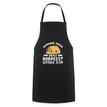 Burpees - Tablier de cuisine - noir - Devant - AI Model Male 185 dark (185cm)