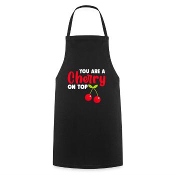 Cherry Cherry Tree Cherry Blossom Fruit Gift - Cooking Apron - black - Front - AI Model Male 185 dark (185cm)