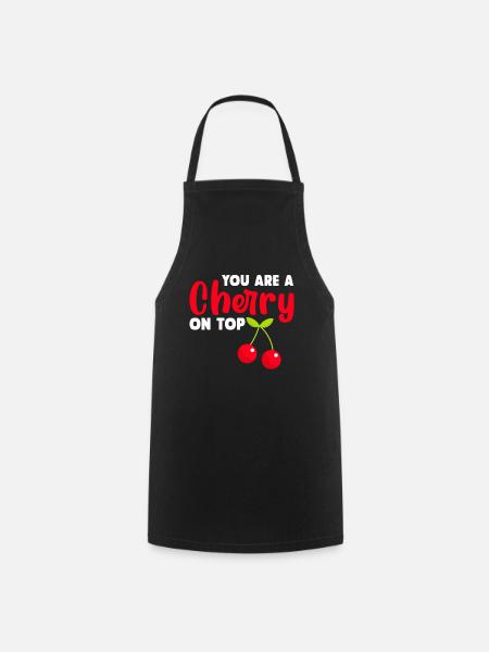 Cherry Cherry Tree Cherry Blossom Fruit Gift - Cooking Apron - black