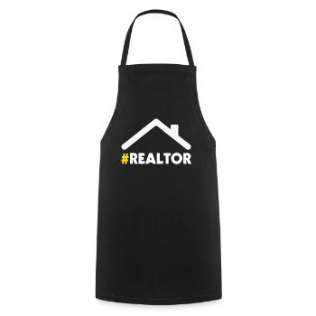 Real Estate Agent Real Estate Agent Gift - Cooking Apron - black - Front - AI Model Male 185 dark (185cm)