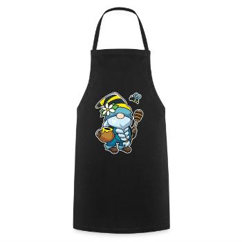 Honig Gnom Gnome Bienen Imker - Kochschürze - Schwarz - Vorne - AI Model Male 185 dark (185cm)