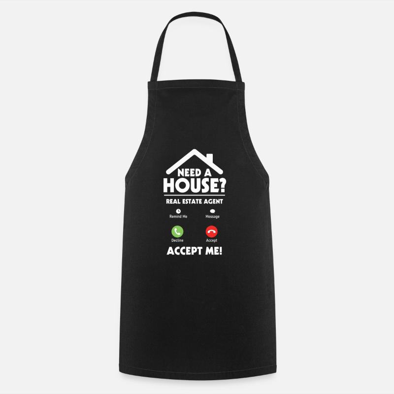Agent immobilier Agent immobilier Cadeau d’agent immobilier - Tablier de cuisine - noir