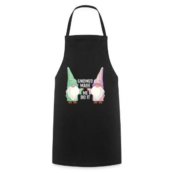Les gnomes m’ont fait le faire Gnome de jardin - Tablier de cuisine - noir - Devant - AI Model Male 185 dark (185cm)