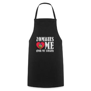 Zombie - Kochschürze - Schwarz - Vorne - AI Model Male 185 dark (185cm)