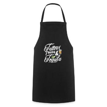 Tequila Sunrise Booze Party Mexico Gift - Cooking Apron - black - Front - AI Model Male 185 dark (185cm)