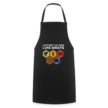 board game - Cooking Apron - black - Front - AI Model Male 185 dark (185cm)