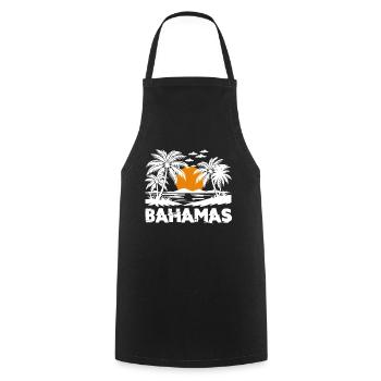 Bahamas Île des Caraïbes Cadeau d’été de l’Atlantique - Tablier de cuisine - noir - Devant - AI Model Male 185 dark (185cm)