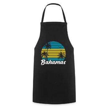 Bahamas Île des Caraïbes Cadeau d’été de l’Atlantique - Tablier de cuisine - noir - Devant - AI Model Male 185 dark (185cm)