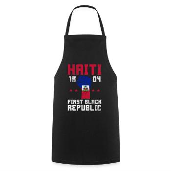 Haïti - Tablier de cuisine - noir - Devant - AI Model Male 185 dark (185cm)