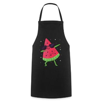 Watermelon - Cooking Apron - black - Front - AI Model Male 185 dark (185cm)