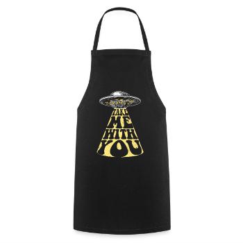 Alien - Cooking Apron - black - Front - AI Model Male 185 dark (185cm)