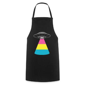 Alien UFO Alien Galaxy Geschnek - Cooking Apron - black - Front - AI Model Male 185 dark (185cm)