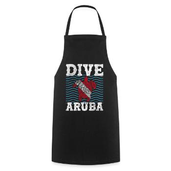 Aruba - Kochschürze - Schwarz - Vorne - AI Model Male 185 dark (185cm)
