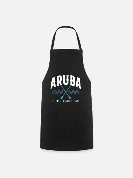 Aruba Karibik Sommer Meer Strand Geschenk - Kochschürze - Schwarz